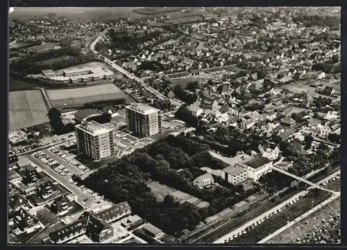 AK Büsum, Ortsansicht vom Flugzeug aus