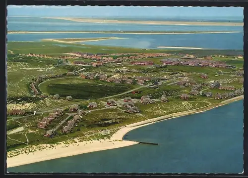 AK List auf Sylt, Oststrand mit Ort vom Flugzeug aus