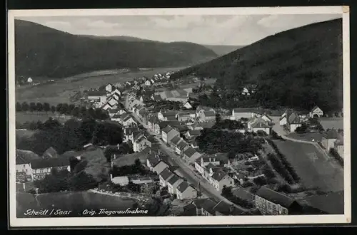 AK Scheidt /Saar, Ortsansicht vom Flugzeug aus