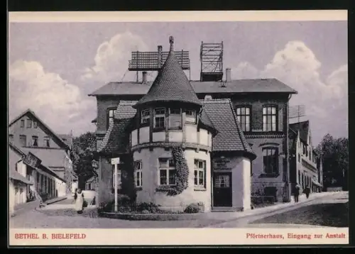 AK Bethel b. Bielefeld, Das Pförtnerhaus, Eingang zur Anstalt