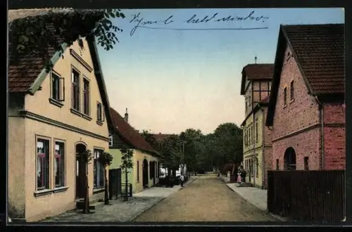 AK Schledehausen / Osnabrück, Partie mit alten Häusern