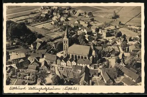 AK Wellingholzhausen, Fliegeraufnahme des Ortes