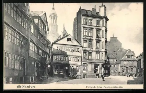 AK Hamburg-Neustadt, Teilfeld, Ecke Pastorenstrasse