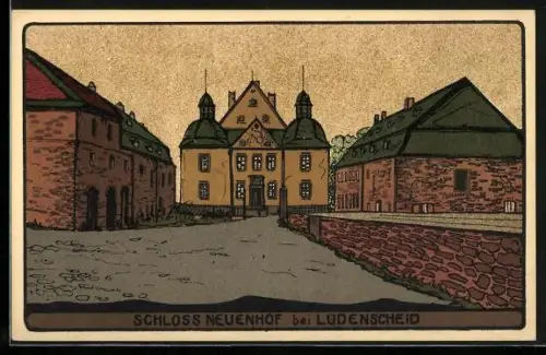 Steindruck-AK Neuenhof bei Ludenscheid, Das Schloss