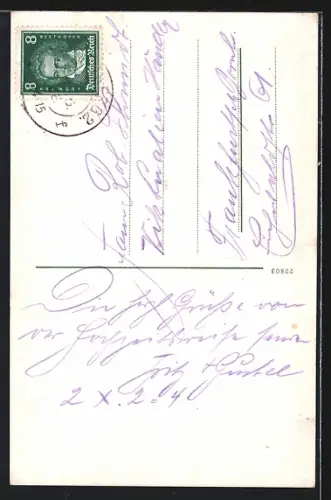 AK Bamberg, Rathaus mit Brücke