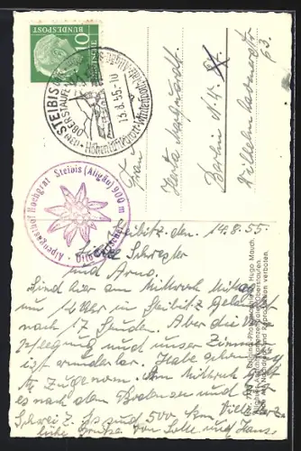 AK Steibis /Allgäu, Dorfpartie am Fusse des Hochgrat