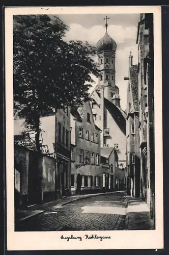 AK Augsburg, Partie auf der Strasse zur Kohlergasse