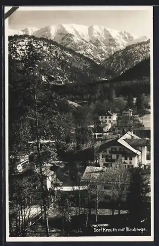 AK Kreuth, Dorfansicht mit Blauberge