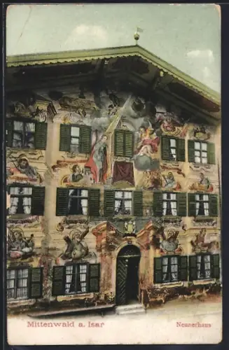 AK Mittenwald, Blick auf Neunerhaus