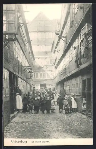 AK Alt-Hamburg, Strassenpartie De Blaue Lappen