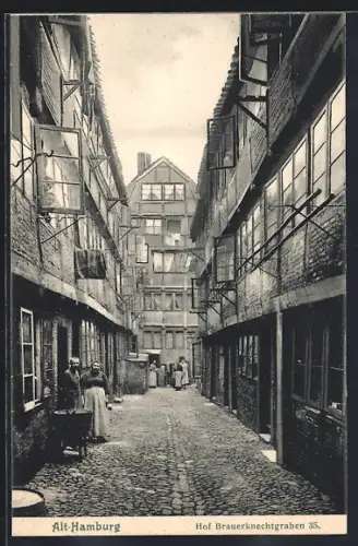 AK Alt-Hamburg, Strasse Brauerknechtsgraben 35