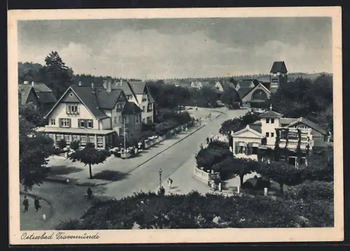 AK Travemünde, Café Seestern aus der Vogelschau