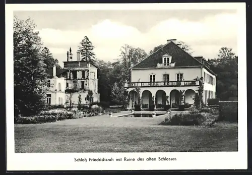 AK Friedrichsruh, Schloss Friedrichsruh mit Ruine des alten Schlosses