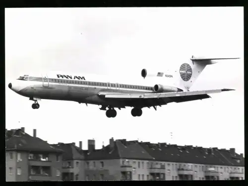 Fotografie Ansicht Berlin-Tempelhof, Boeing 727 Pan Am N340PA beim Landeanflug