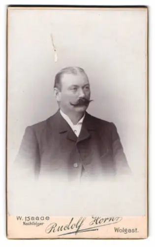 Fotografie W. Baade, Wolgast, W. Ohrloff mit Schnurrbart