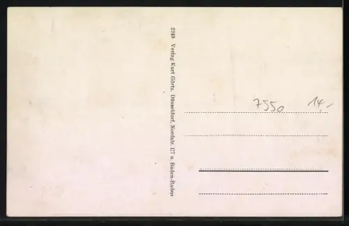 AK Wintersdorf / Rastatt, Rheinbrücke, Schulhaus, Handlung Schäfer