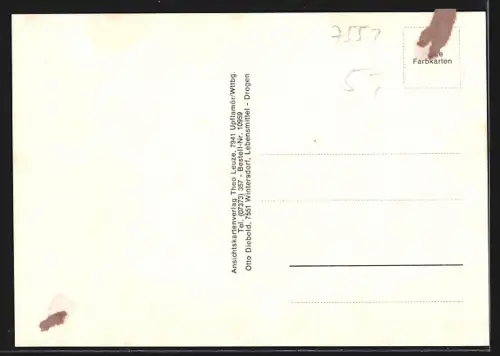 AK Wintersdorf / Rastatt, Rheinbrücke, Kirche, Fachwerkhäuser