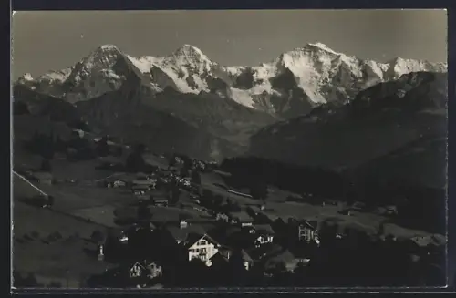 AK Beatenberg, Waldegg mit Eiger, Mönch und Jungfrau