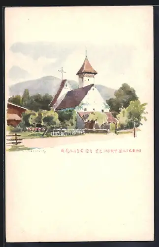 AK Strättligen, Blick auf die Kirche