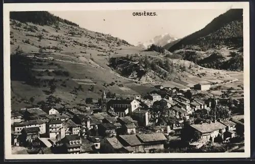 AK Orsières, Totalansicht mit Gipfelblick