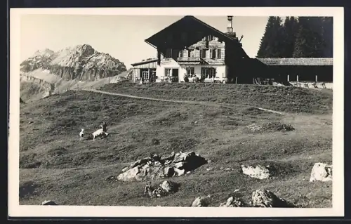 AK Oeschinensee, Hotel Oeschinensee mit grossem Lohner