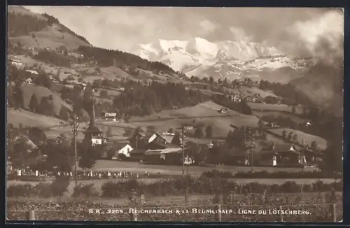 AK Reichenbach, Reichenbach & La Blumlisalp, Ligne du Lötschberg