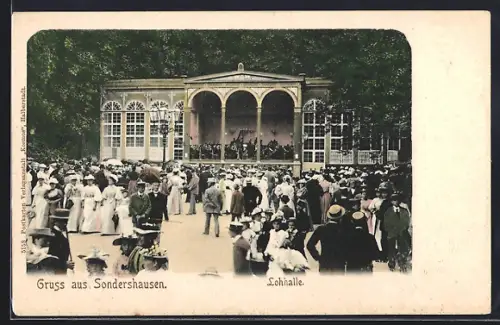 AK Sondershausen / Thüringen, Lohhalle während einer Aufführung
