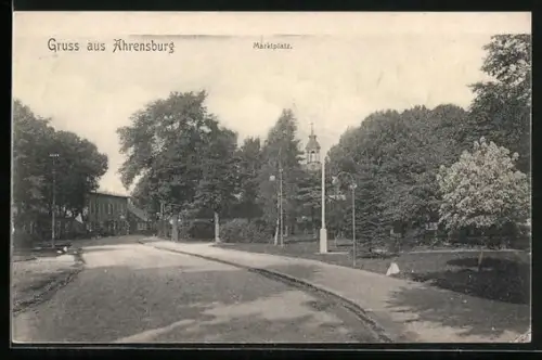 AK Ahrensburg / Holstein, Blick auf den Marktplatz