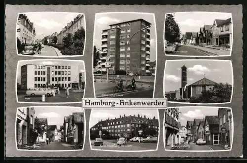 AK Hamburg-Finkenwerder, Norderdeich, Detlef Wulf-Haus, Post