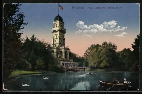 AK Bremen, Aussichtsturm, Bürgerpark