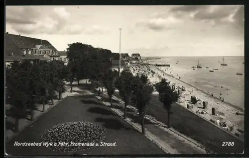 AK Wyk a. Föhr, Promenade, Strand