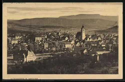AK Nürtingen a. Neckar, Stadtansicht mit Kirche und Umgebung