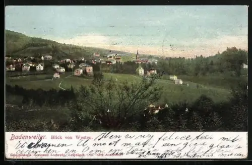 AK Badenweiler, Blick von Westen