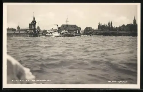 AK Konstanz a. B., Hafenausfahrt