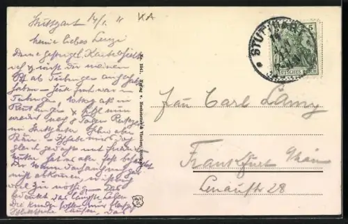 AK Stuttgart, Kaiser Wilhelm-Denkmal