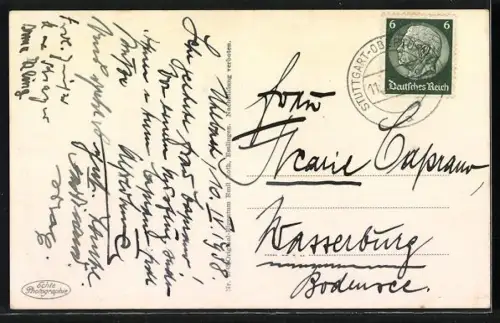 AK Uhlbach / Obertürkheim, Panorama mit Rotenberg