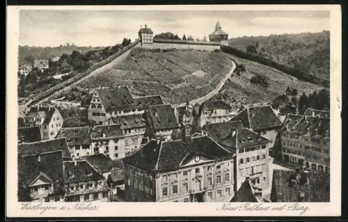AK Esslingen a. Neckar, Neues Rathaus, Burg