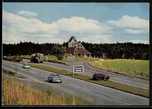 AK Adelsried / Augsburg, Autobahnkirche Maria Schutz der Reisenden, BAB München-Stuttgart