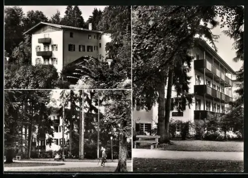 AK Bad Tölz, Kurpension Müller, Annastrasse 4 am Kurgarten, Gebäudeansichten, Park