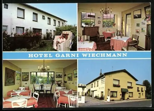 AK Heide / Holstein, Hotel Garni Wiechmann, Gasthaus, Inh. Margit u. Wilhelm Wiechmann, Frühstücksraum, Garten