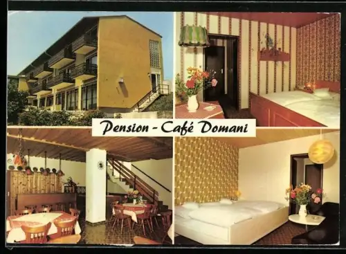 AK Grafenau /Bayer. Wald, Pension Café Domani, Inh. Fam. Ludwig Domani, Stadtplatz 2