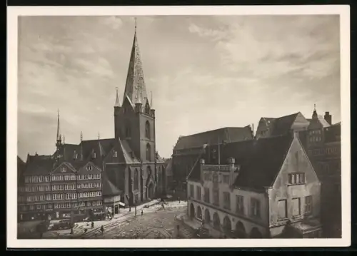 AK Kiel, Am alten Markt, Kirche, historische Gebäude