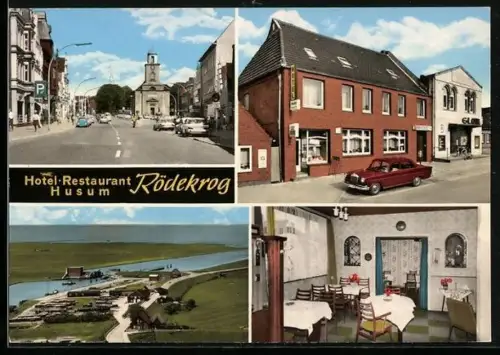 AK Husum / Nordsee, Hotel-Restaurant Rödekrog, Bes. Jan Pauls, Wilhelmstrasse 10