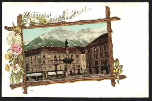 AK Innsbruck, Blick auf den Rudolfsburnnen