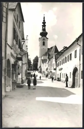 AK Gramastetten /O.Ö., Strassenpartie in der Nähe der Kirche