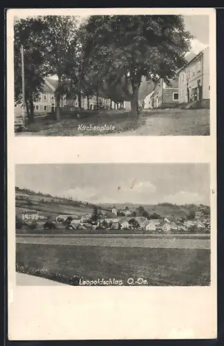AK Leopoldschlag, Kirchenplatz, Gesamtansicht