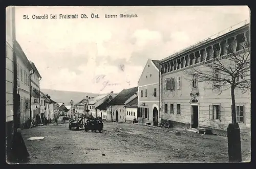 AK St. Oswald bei Freistadt, Unterer Marktplatz