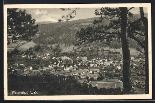 AK Wöllersdorf, Gesamtansicht aus der Vogelschau