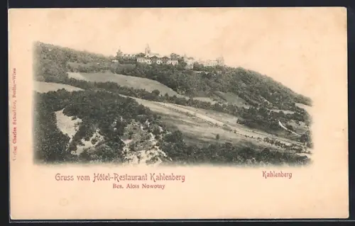 AK Kahlenberg, Ortsansicht mit Hotel-Restaurant Kahlenberg u. Umgebung