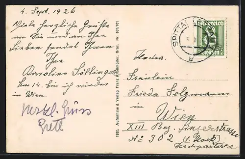 AK Spittal a. Drau, Totalansicht mit Goldeck